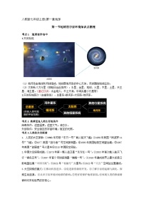 人教版初中地理七年级上册全册知识梳理