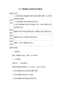 初中地理湘教版（2024）八年级下册（2024）第三节 粤港澳大湾区的内外联系教案设计