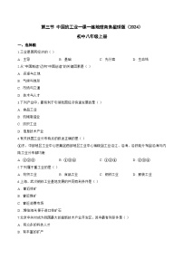 商务星球版（2024）八年级上册（2024）第三节 中国的工业复习练习题