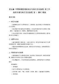 初中地理中图版(北京)(2024)八年级下册（2024）第二节 自然环境与地方文化景观第一课时教案设计