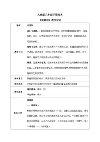 初中美术人教版八年级下册第三单元 为生活增添情趣第4课 装饰画教案