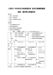 初中体育人教版九年级全一册第四章 篮球教案设计