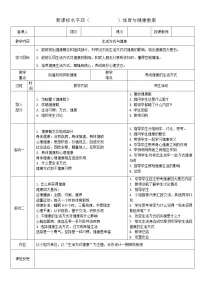 初中体育人教版七年级全一册第一章 体育与健康理论知识教学设计