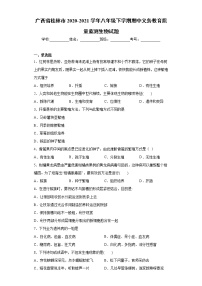 广西省桂林市2020-2021学年八年级下学期期中义务教育质量监测生物试题（word版 含答案）