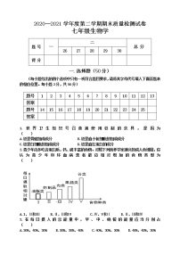 河北省秦皇岛市卢龙县2020-2021学年七年级下学期期末考试生物试题（word版 含答案）