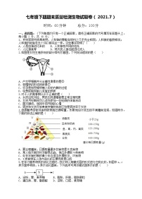 湖南省株洲市茶陵县2020-2021学年七年级下学期期末考试生物试题（word版，含答案）