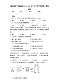 福建省南平市浦城县2020-2021学年七年级下学期期中生物试题（word版 含答案）