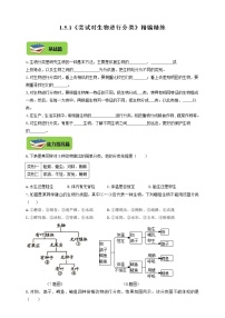 冀教版七年级上册第一单元  我们身边的生命世界第五章 生物的分类和鉴别第一节 尝试对生物进行分类练习