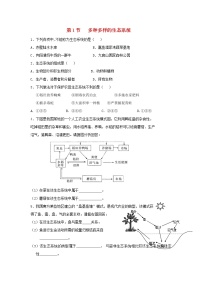 2021学年第1节 多种多样的生态系统巩固练习