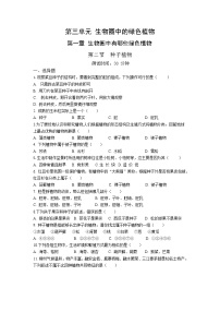 初中生物人教版 (新课标)七年级上册第二节 种子植物课时作业