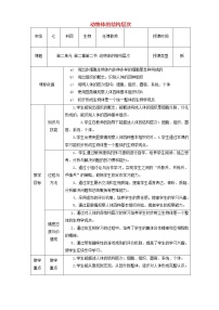 人教版 (新课标)七年级上册第二节 动物体的结构层次教学设计及反思