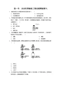 人教版 (新课标)七年级上册第一节 光合作用吸收二氧化碳释放氧气练习