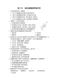 初中第二节 绿色植物的呼吸作用一课一练