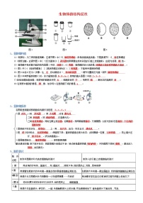 专题02 生物体的结构层次-2022年中考生物必背知识清单（含答案）学案