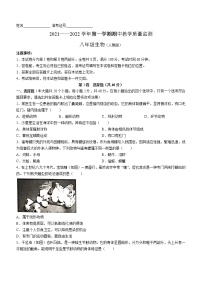 山西省临汾市洪洞县2021-2022学年八年级上学期期中生物试题（word版 无答案）