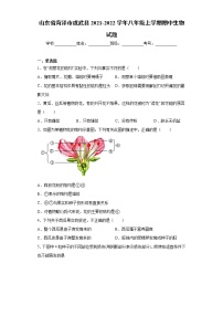 山东省菏泽市成武县2021-2022学年八年级上学期期中生物试题(word版含答案)