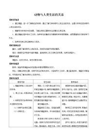 初中鲁科版 (五四制)第七单元 生物圈中的动物第三章 动物在生物圈中的作用第二节 动物与人类生活的关系教学设计