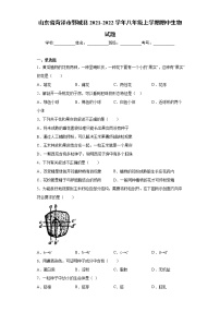 山东省菏泽市鄄城县2021-2022学年八年级上学期期中生物试题（word版 含答案）