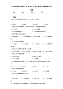 广东省清远市连南县2021-2022学年七年级上学期期中生物试题（word版 含答案）