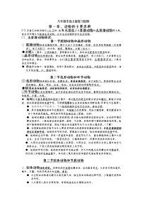 八年级上册生物复习提纲