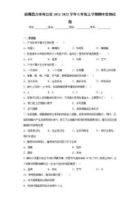 新疆昌吉州奇台县2021-2022学年七年级上学期期中生物试题（word版 含答案）