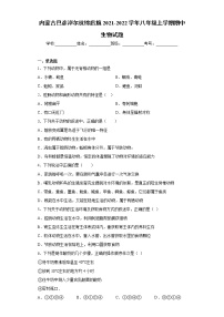 内蒙古巴彦淖尔杭锦后旗2021-2022学年八年级上学期期中生物试题（word版 含答案）