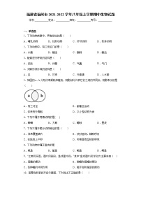 福建省福州市2021-2022学年八年级上学期期中生物试题（word版 含答案）