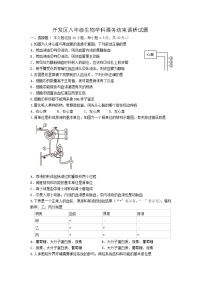 2021-2022学年学期江苏省如皋市八年级新课程结束考试生物试题（word版 含答案）