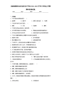 安徽省滁州市定远县育才学校2021-2022学年八年级上学期期中生物试题（word版 含答案）
