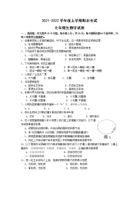 湖北省黄石市四区联考2021-2022学年七年级上学期期末质量检测生物试题（word版 含答案）