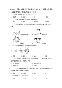 2020-2021学年江西省抚州市南丰县八年级（下）期中生物试卷（含答案）