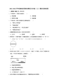 2021-2022学年湖南省常德市澧县七年级（上）期末生物试卷   解析版