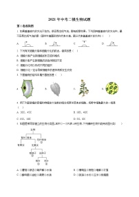 精品解析：2021年广西贺州市中考二模生物试题（解析版+原卷版）