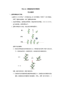 考点41 基因的显性和隐性（解析版）-2022年生物中考一轮过关讲练（人教版）