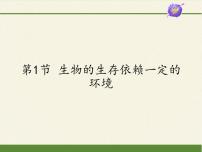 初中生物北师大版八年级下册第八单元  生物与环境第23章  生态系统及其稳定性第1节 生物的生存依赖一定的环境说课课件ppt