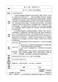 初中生物苏教版八年级上册第二节 动物行为的生理基础教案设计