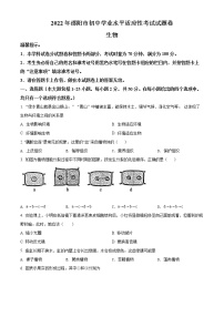 精品解析：2022年湖南省邵阳市中考一模生物试题（解析版+原卷板）