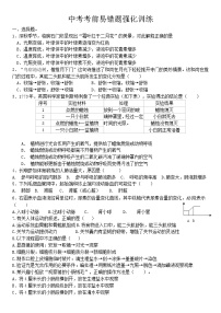 2022年德州市生物中考考前易错题强化训练