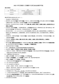 2022年中考生物复习-生物圈中人的生命活动调节学案（无答案）