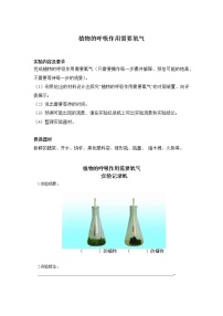 初中生物苏教版七年级实验操作题库-15植物的呼吸作用需要氧气