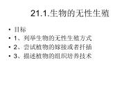 初中生物苏教版八年级下册第8单元 生物的生殖、发育与遗传第二十一章 生物的生殖与发育第一节 生物的无性生殖多媒体教学课件ppt