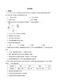2022届中考生物二轮复习测试专题 生态系统解析版