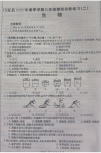 云南省昭通市巧家县2021-2022学年八年级下学期模拟诊断练习生物试题（二）（有答案）