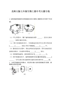 2022年中考二轮专项复习-北师大版初中生物中考大题专项练习