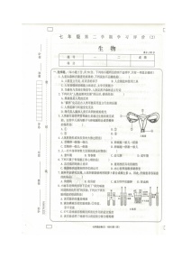 青海省海东市互助县2021-2022学年七年级下学期期中考试生物试题（含答案）