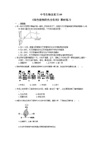 中考生物总复习09《绿色植物的光合作用》课时练习(含答案)