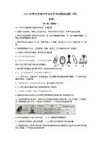 2022年山东省枣庄市中考模拟（四）生物试题（含答案）