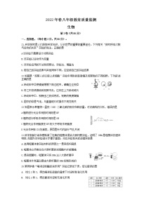 四川省绵阳市梓潼县2021-2022学年八年级下学期教育质量监测生物试题（有答案）