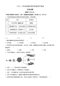 2022年山东省聊城市中考生物真题(word版含答案)