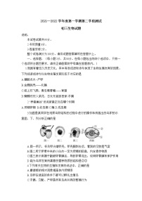 山东省招远市2021-2022学年八年级下学期期末考试生物试题(word版含答案)